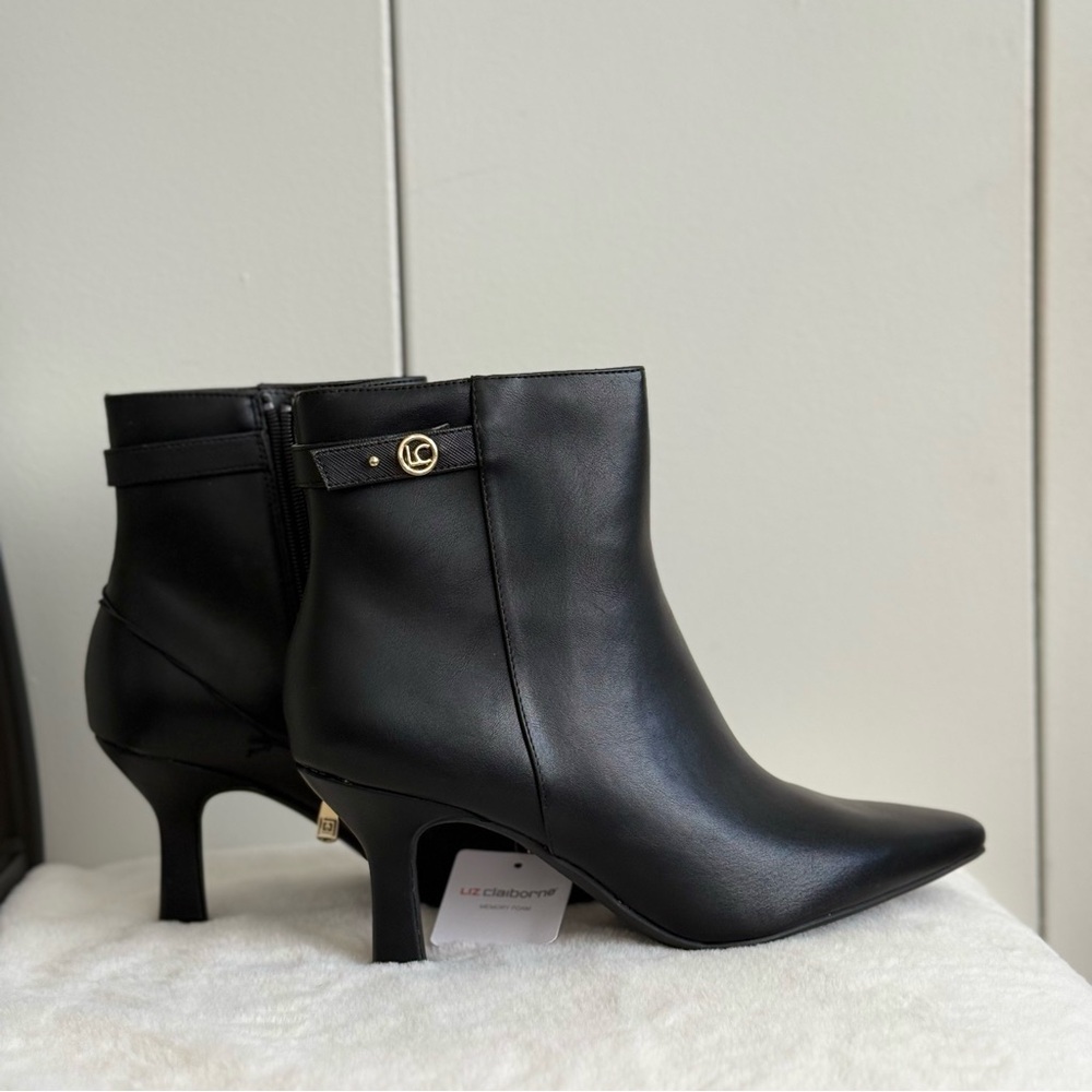 IC COLLECTION Black Heeled Ankle Boots